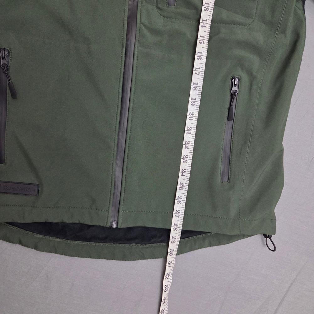 BAERSkin Tactical Softshell Jacket Hoodie Green Fleece Lined Men's L Patches - Picture 5 of 9
